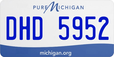 MI license plate DHD5952