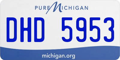 MI license plate DHD5953