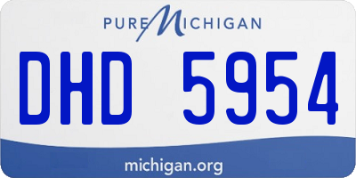 MI license plate DHD5954
