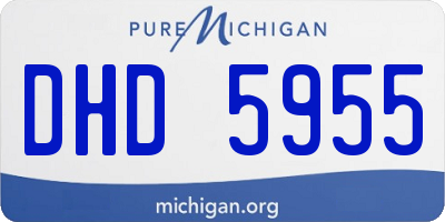 MI license plate DHD5955