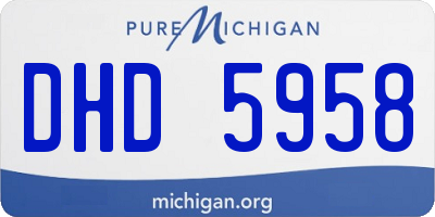 MI license plate DHD5958