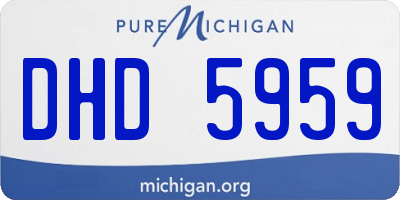 MI license plate DHD5959