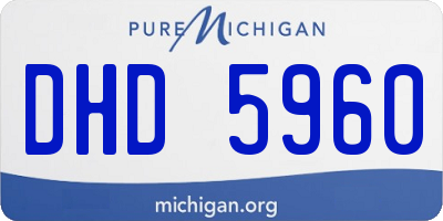 MI license plate DHD5960