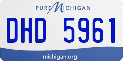 MI license plate DHD5961