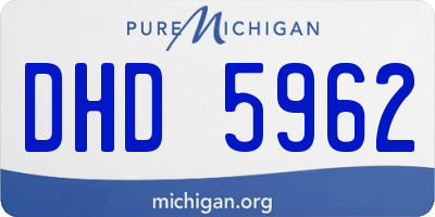 MI license plate DHD5962