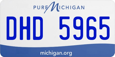 MI license plate DHD5965