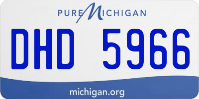 MI license plate DHD5966