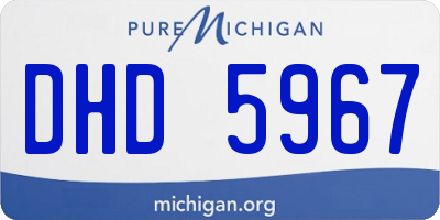 MI license plate DHD5967