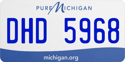 MI license plate DHD5968