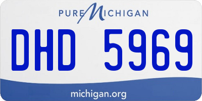 MI license plate DHD5969