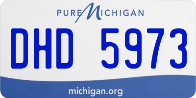 MI license plate DHD5973