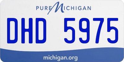 MI license plate DHD5975