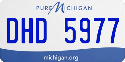 MI license plate DHD5977
