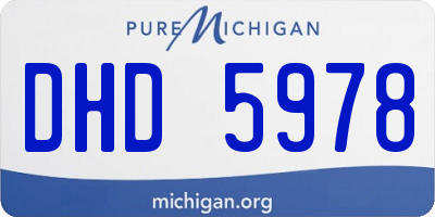 MI license plate DHD5978