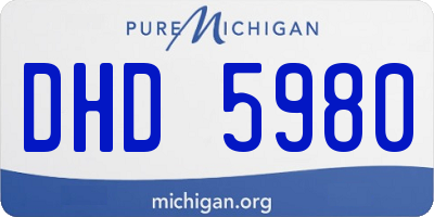 MI license plate DHD5980