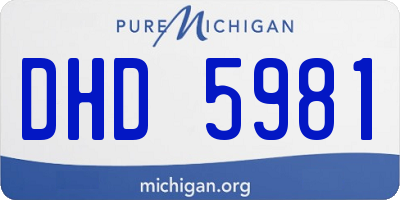 MI license plate DHD5981
