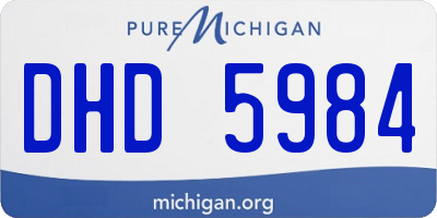 MI license plate DHD5984