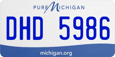 MI license plate DHD5986