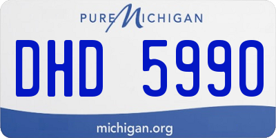 MI license plate DHD5990