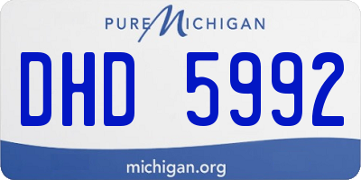 MI license plate DHD5992