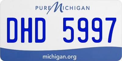 MI license plate DHD5997