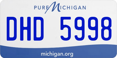 MI license plate DHD5998