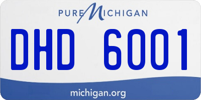 MI license plate DHD6001