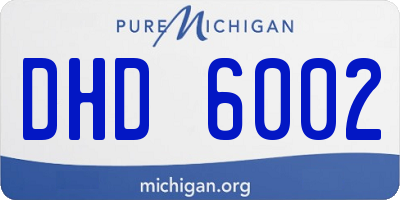 MI license plate DHD6002