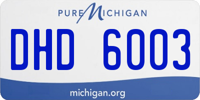 MI license plate DHD6003