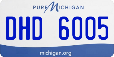 MI license plate DHD6005
