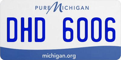 MI license plate DHD6006