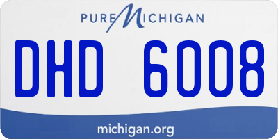 MI license plate DHD6008