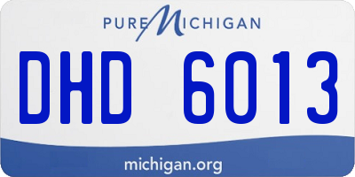 MI license plate DHD6013