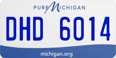MI license plate DHD6014