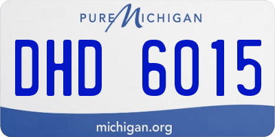 MI license plate DHD6015