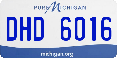 MI license plate DHD6016