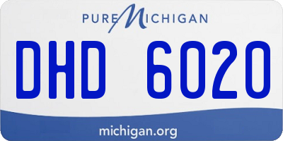 MI license plate DHD6020