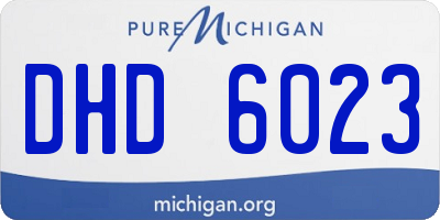 MI license plate DHD6023