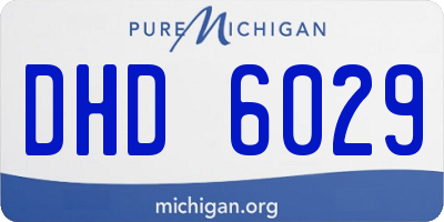 MI license plate DHD6029