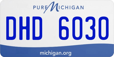 MI license plate DHD6030