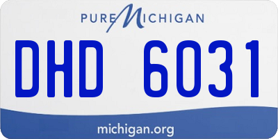 MI license plate DHD6031