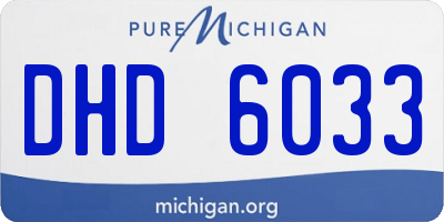 MI license plate DHD6033