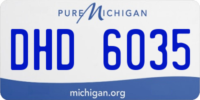 MI license plate DHD6035