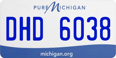 MI license plate DHD6038