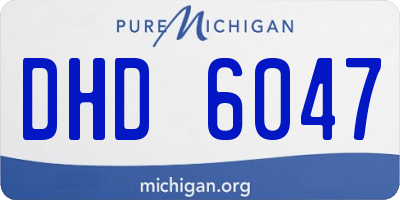 MI license plate DHD6047