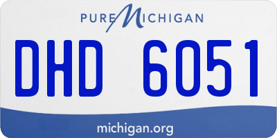 MI license plate DHD6051