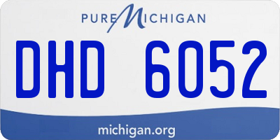 MI license plate DHD6052