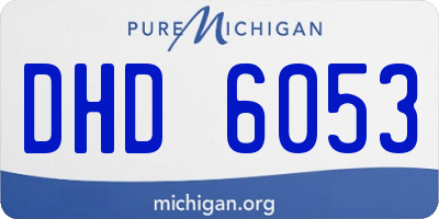 MI license plate DHD6053