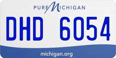 MI license plate DHD6054