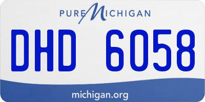 MI license plate DHD6058